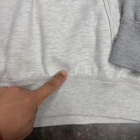 Y2K American Eagle White & Gray Hoodie Size XL - Picture 4 of 4
